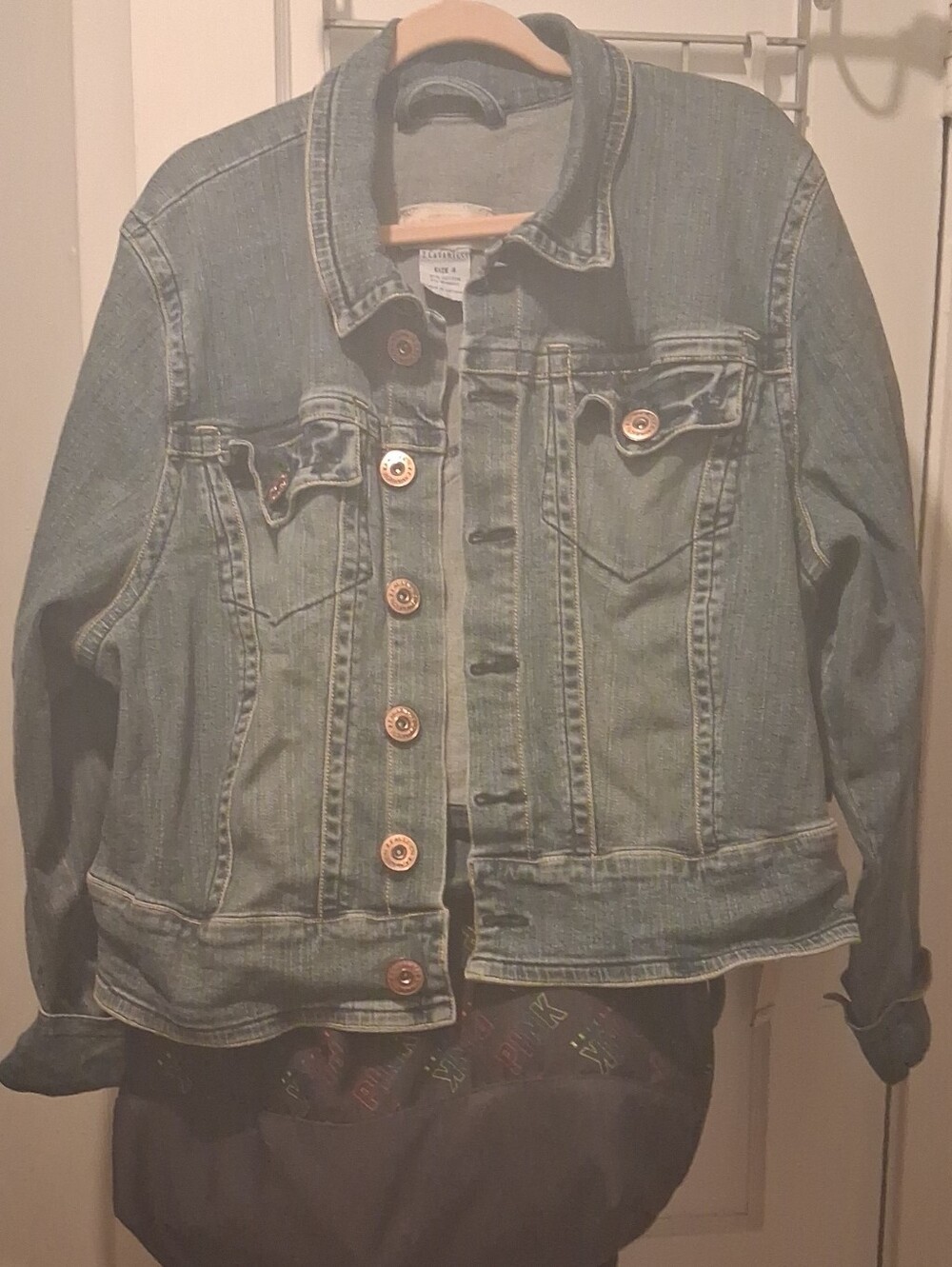 Vintage Z. Cavaricci Denim Trucker Jacket Size 4 Y2K 90s Cropped